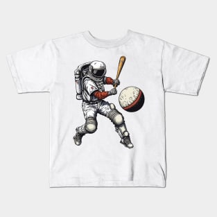 Baseball Astronaut #2 Kids T-Shirt